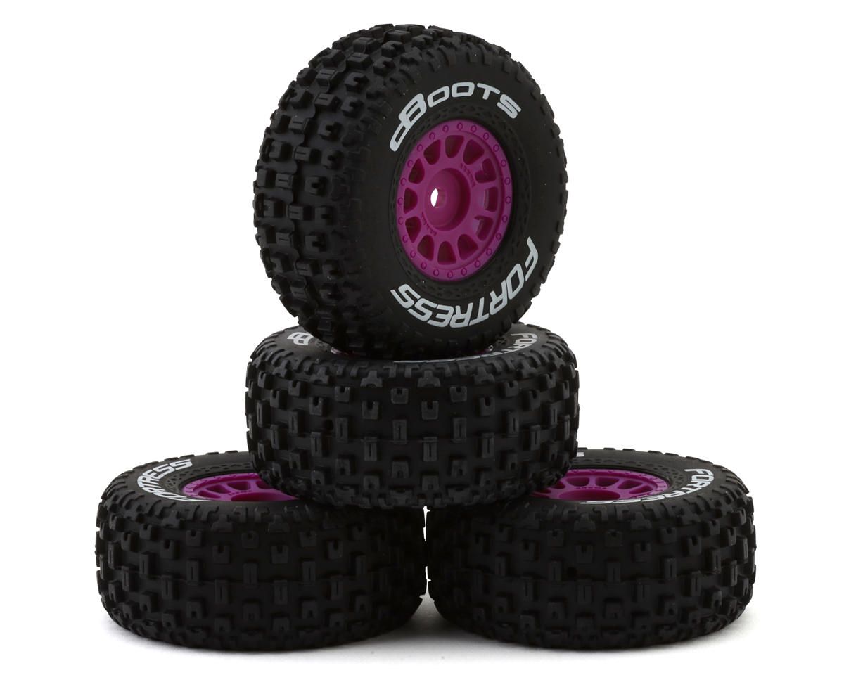 dBoots 'FORTRESS' Tire Set Glued (Purple) (2 Pairs) — ARA-1570