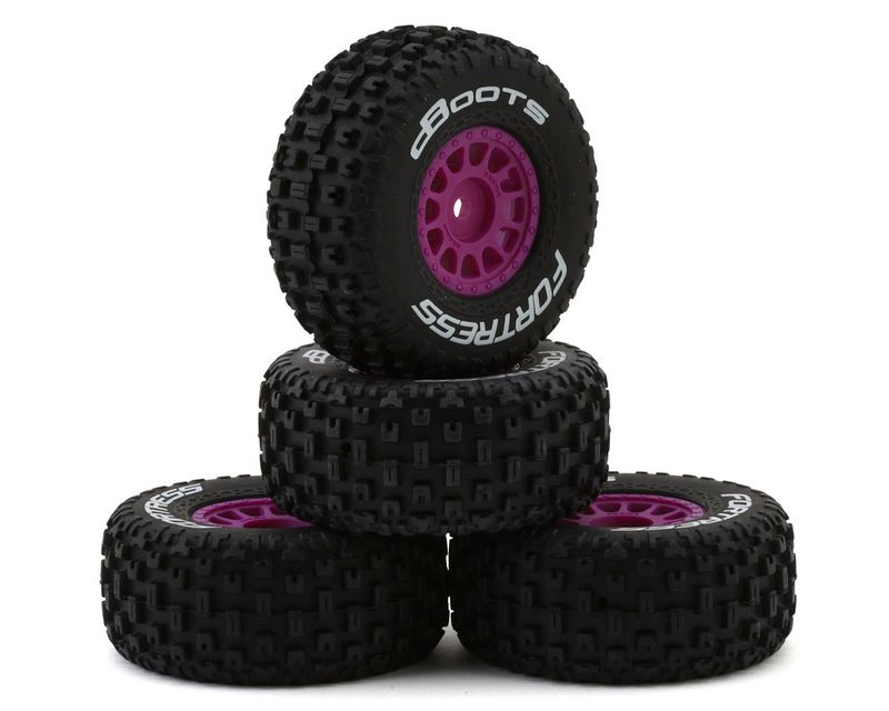 dBoots 'FORTRESS' Tire Set Glued (Purple) (2 Pairs) — ARA-1570