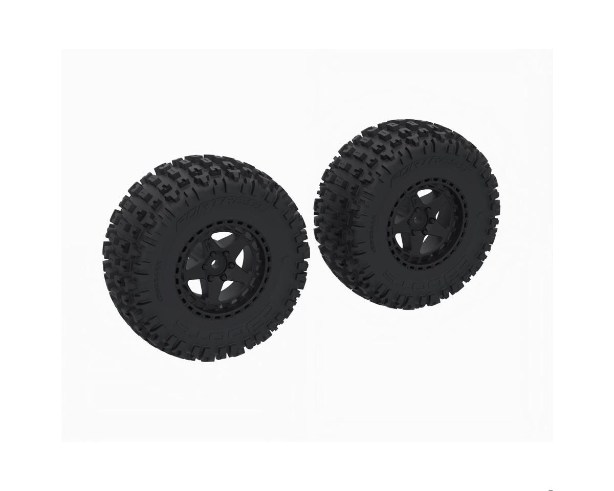 DBOOTS 'FORTRESS SC' Tire Set Glued (Black) (2pcs) — ARA-1616
