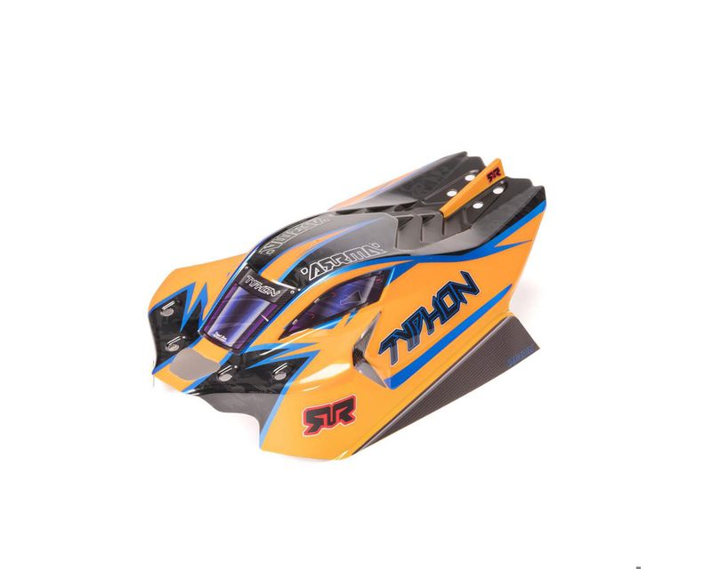 TYPHON 4x4 Clipless Painted Decaled Body (Orange) — ARA-2318
