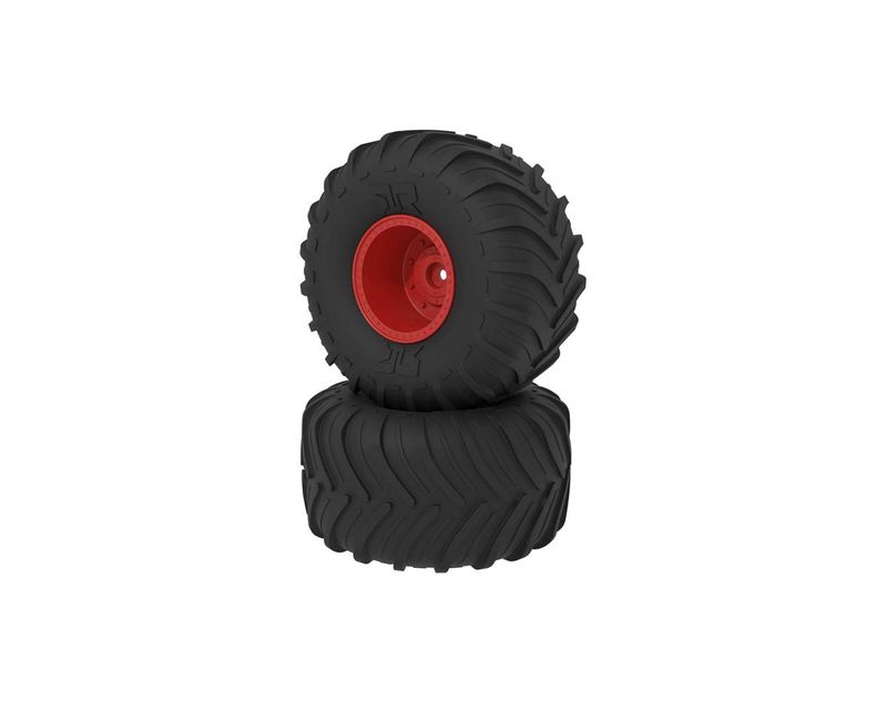 dBoots Chevron MT Tire Set Glued - Red — ARA-2534
