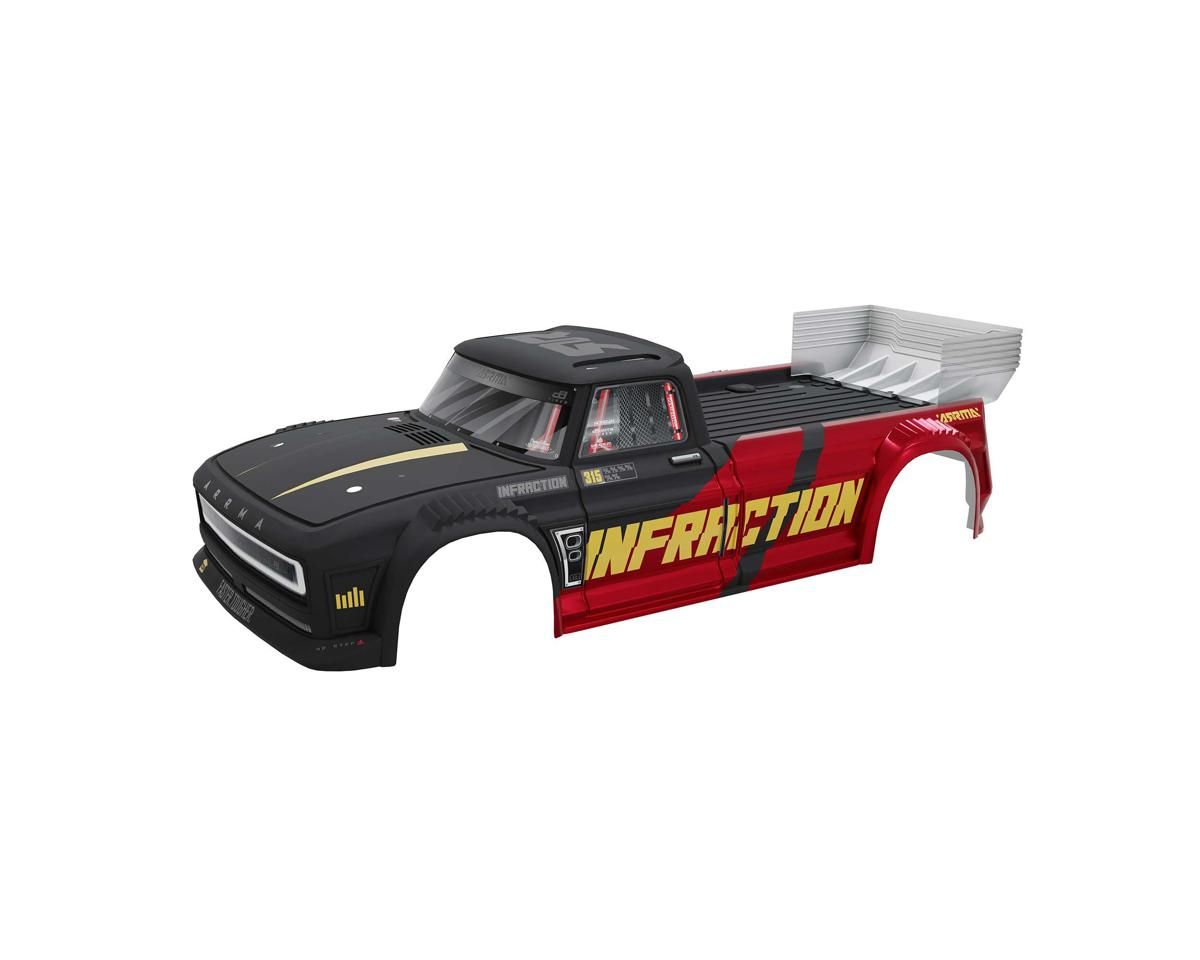 INFRACTION 4X4 All Road 3S BLX Painted Decaled Trimmed Body (Black/Red) — ARA-2645