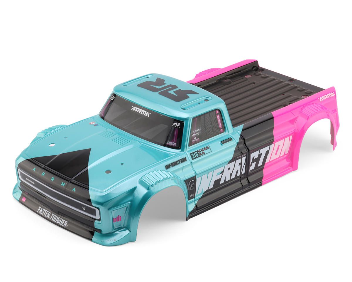 INFRACTION 4X4 All Road 3S BLX Painted Decaled Trimmed Body (Teal/Pink) — ARA-2649