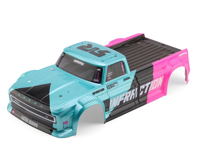 INFRACTION 4X4 All Road 3S BLX Painted Decaled Trimmed Body (Teal/Pink) — ARA-2649