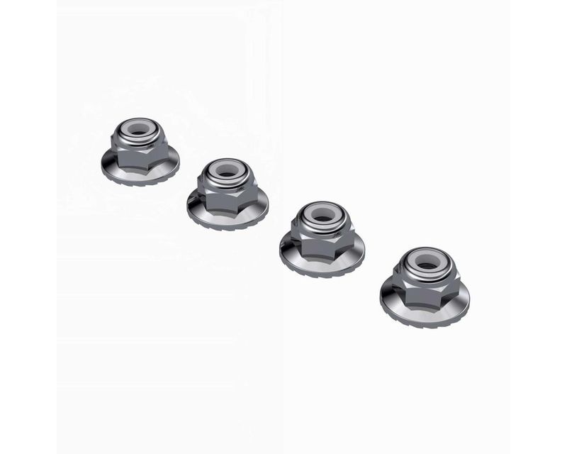 Wide Flanged Nyloc Nut M4 (4Pcs) — ARA-2472