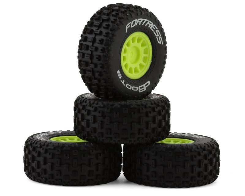 dBoots 'FORTRESS' Tire Set Glued (Yellow) (2 Pairs) — ARA550115