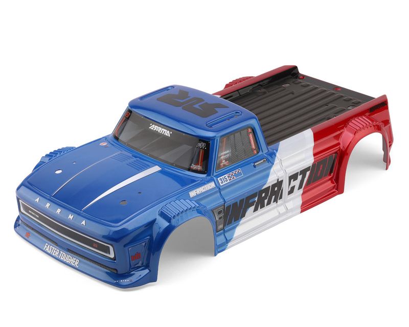 INFRACTION 4X4 All Road 3S BLX Painted Decaled Trimmed Body (Blue/Red) — ARA-2644