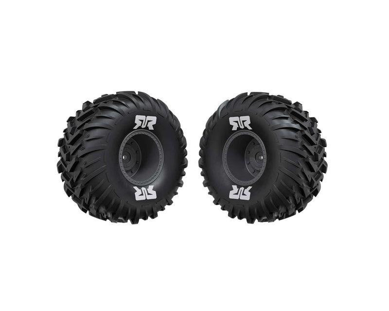 dBoots Cut Chevron MT Tire Set Glued - Gun metal — ARA-3419