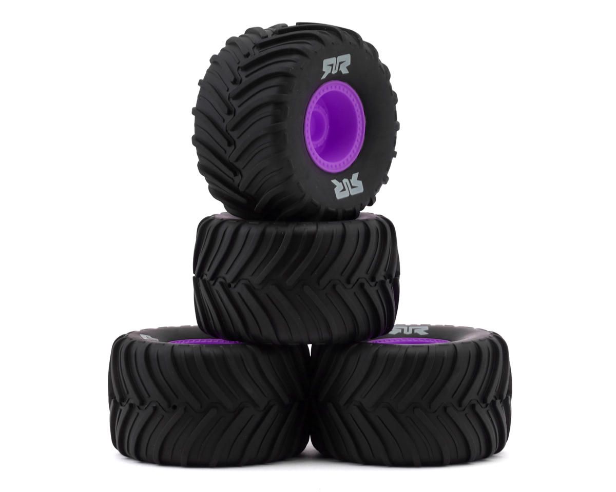 dBoots Chevron MT Tire Set Glued (Purple) (2 Pairs) - GROM — ARA-2611