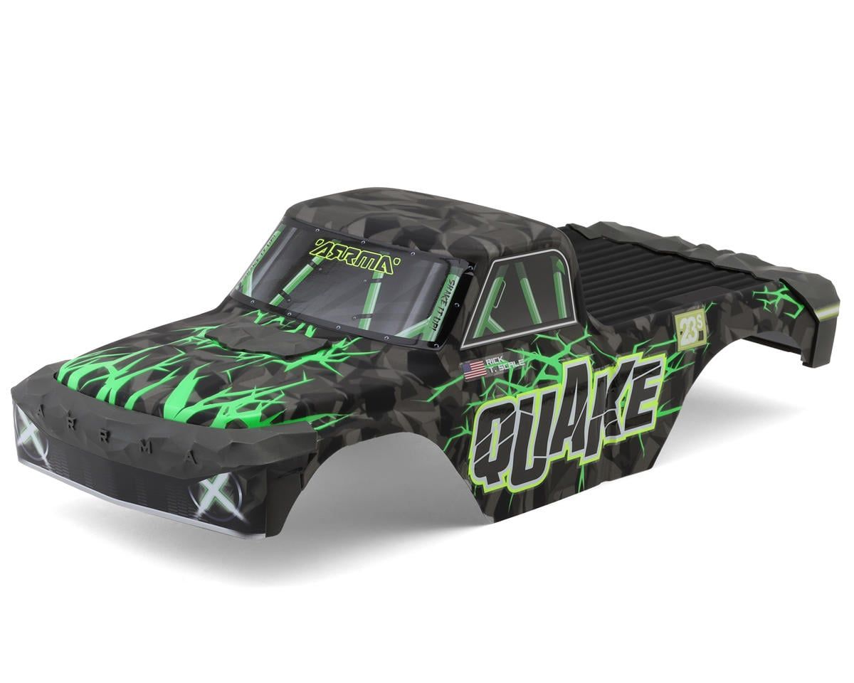 QUAKE Painted Decaled Trimmed Body Set (Green) — ARA-2880