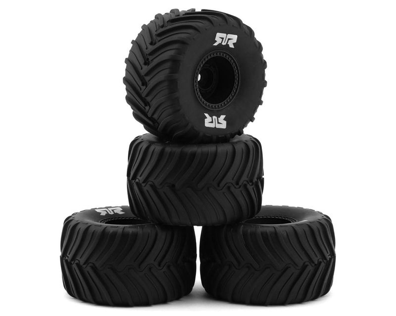 dBoots Chevron MT Tire Set Glued (Black) (2 Pairs) - GROM — ARA-3115
