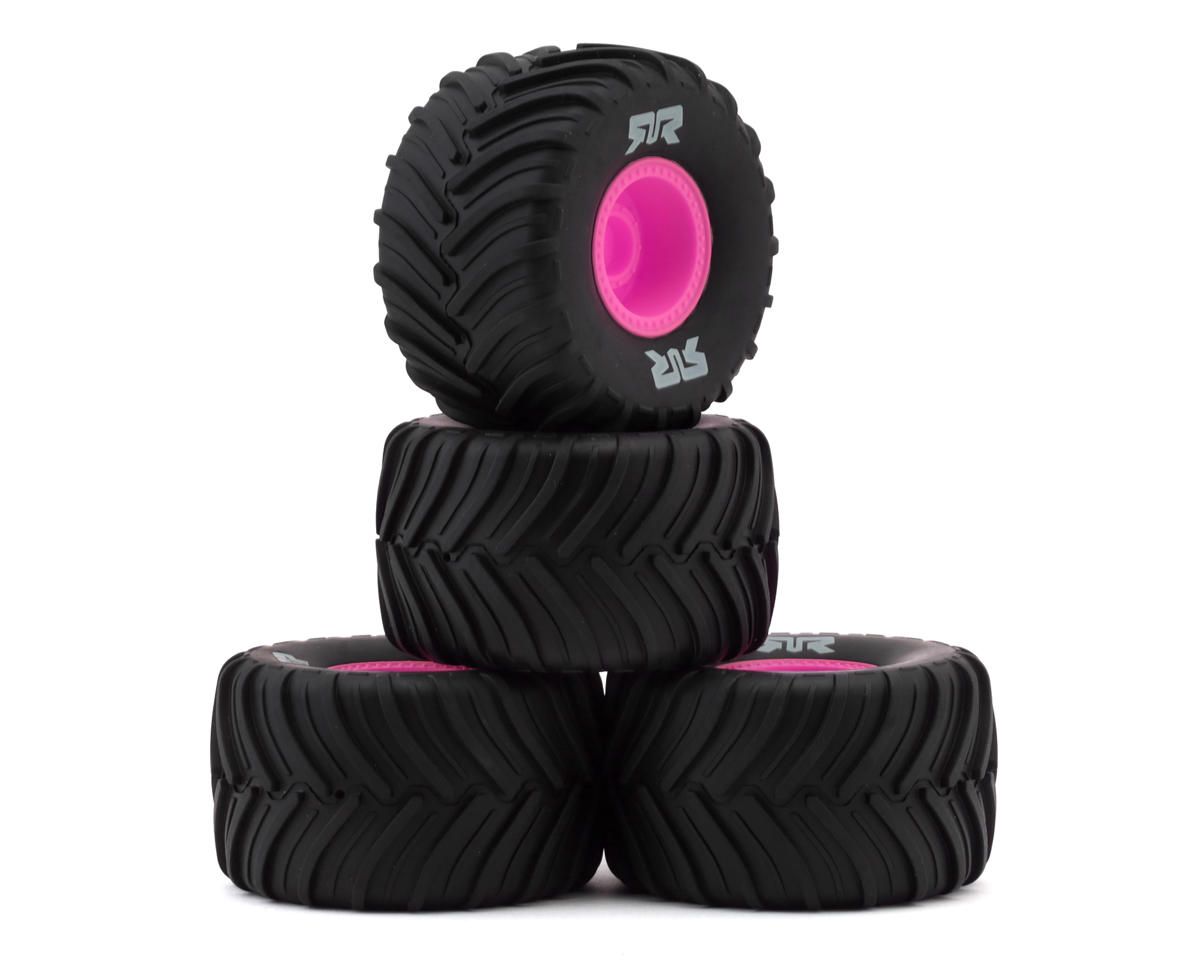 dBoots Chevron MT Tire Set Glued (Pink) (2 Pairs) - GROM — ARA-3126