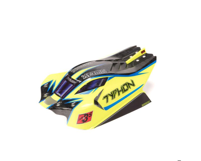 TYPHON 4x4 Clipless Painted Decaled Body (Yellow) — ARA406172