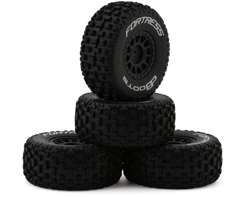 dBoots 'FORTRESS' Tire Set Glued (Black) (2 Pairs) — ARA550117