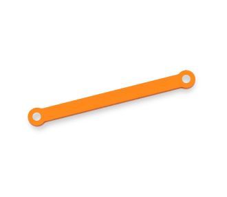 Orange Aluminum Tie Bar — 2532X-ORNG