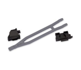 Gray Extended Battery Hold-Down w/ Retainers — 7426-SLGRY
