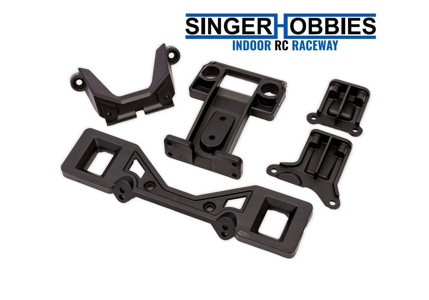 Rustler 2WD Front &amp; Rear Clipless Body Latches — 3731X-BLK