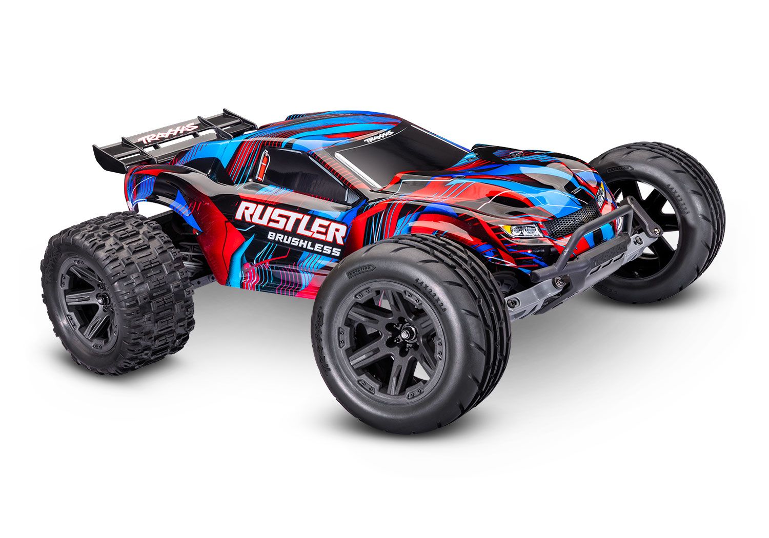 Traxxas Rustler 2WD Brushless — 37454-4-RED