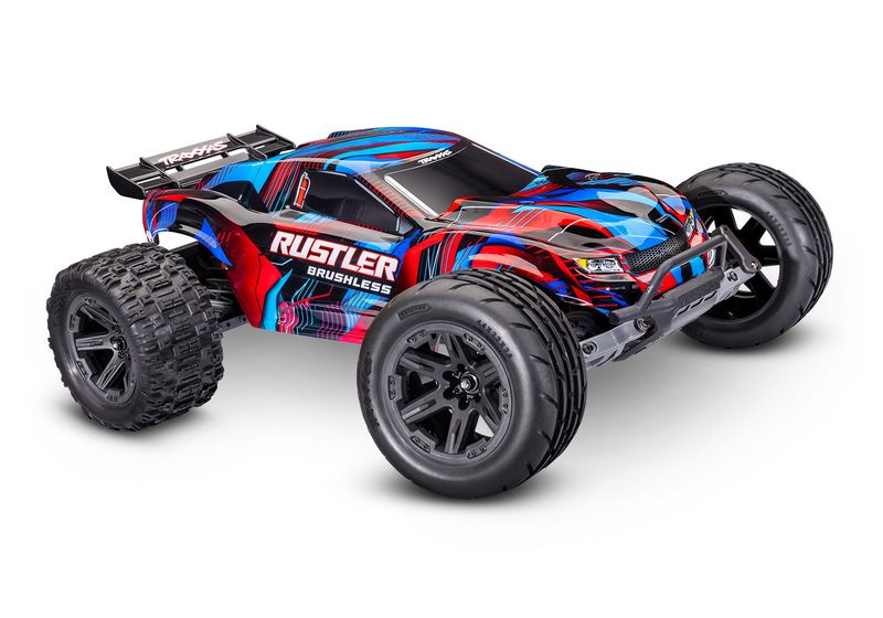 Traxxas Rustler 2WD Brushless — 37454-4-RED