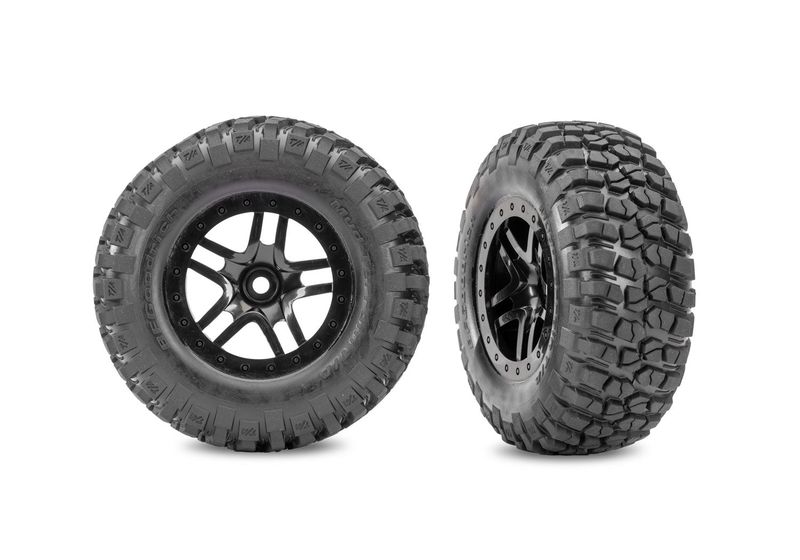 SCT Black Wheels with BFGoodrich Tires (2) — 5883-BLK