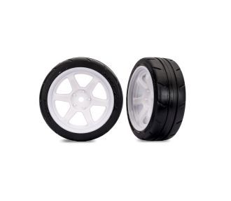 1.9" White Front 6-Spoke Wheels &amp;amp; Response Tires (2) — 9377-WHT