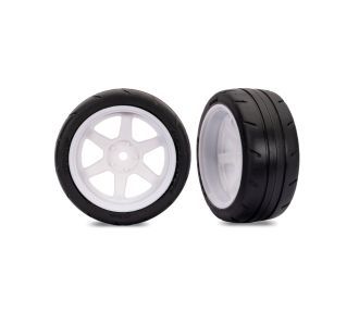 1.9" White 6-Spoke Rear Wheels &amp;amp; Response Tires (2) — 9378-WHT