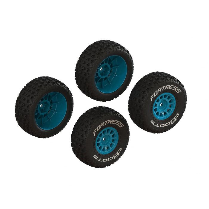 dBoots 'FORTRESS' Tire Set Glued (Blue) (2 Pairs) — ARA-1571