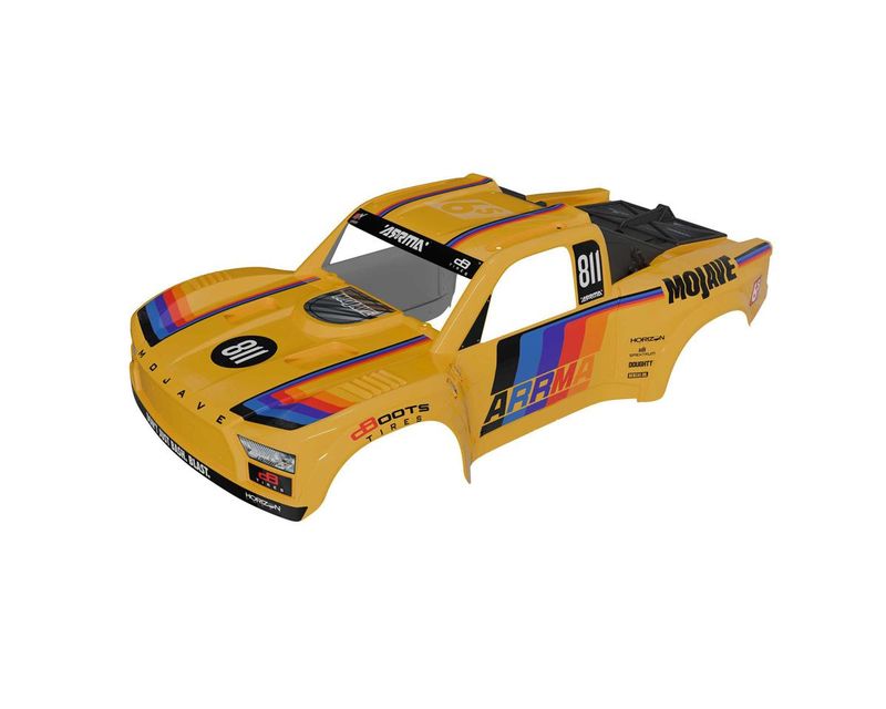 MOJAVE 6S BLX PAINTED DECALLED TRIMMED BODY (YELLOW) — ARA-4304