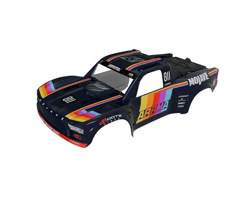 MOJAVE 6S BLX PAINTED DECALLED TRIMMED BODY (BLUE) — ARA-4302