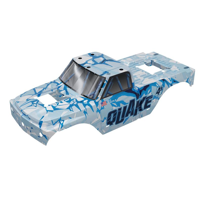ARRMA 1/8 QUAKE 4S Brushless Clipless Painted Decaled Trimmed Body, White/Blue — ARA-3159