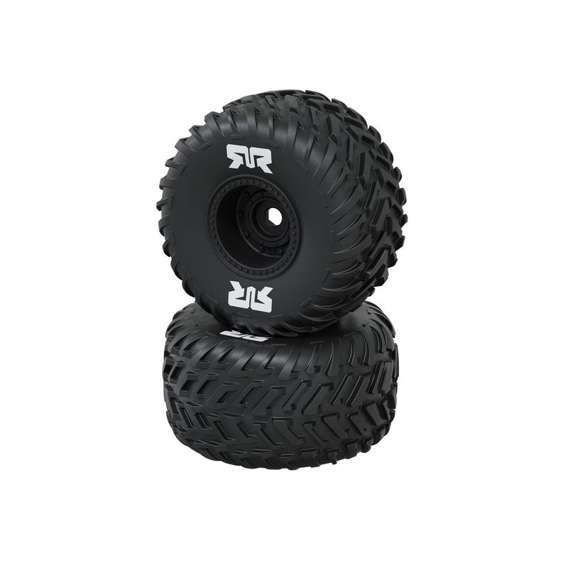 ARRMA dBoots Cut Chevron Monster Truck Tire Set, Glued 16mm (2pcs), Black — ARA-3171