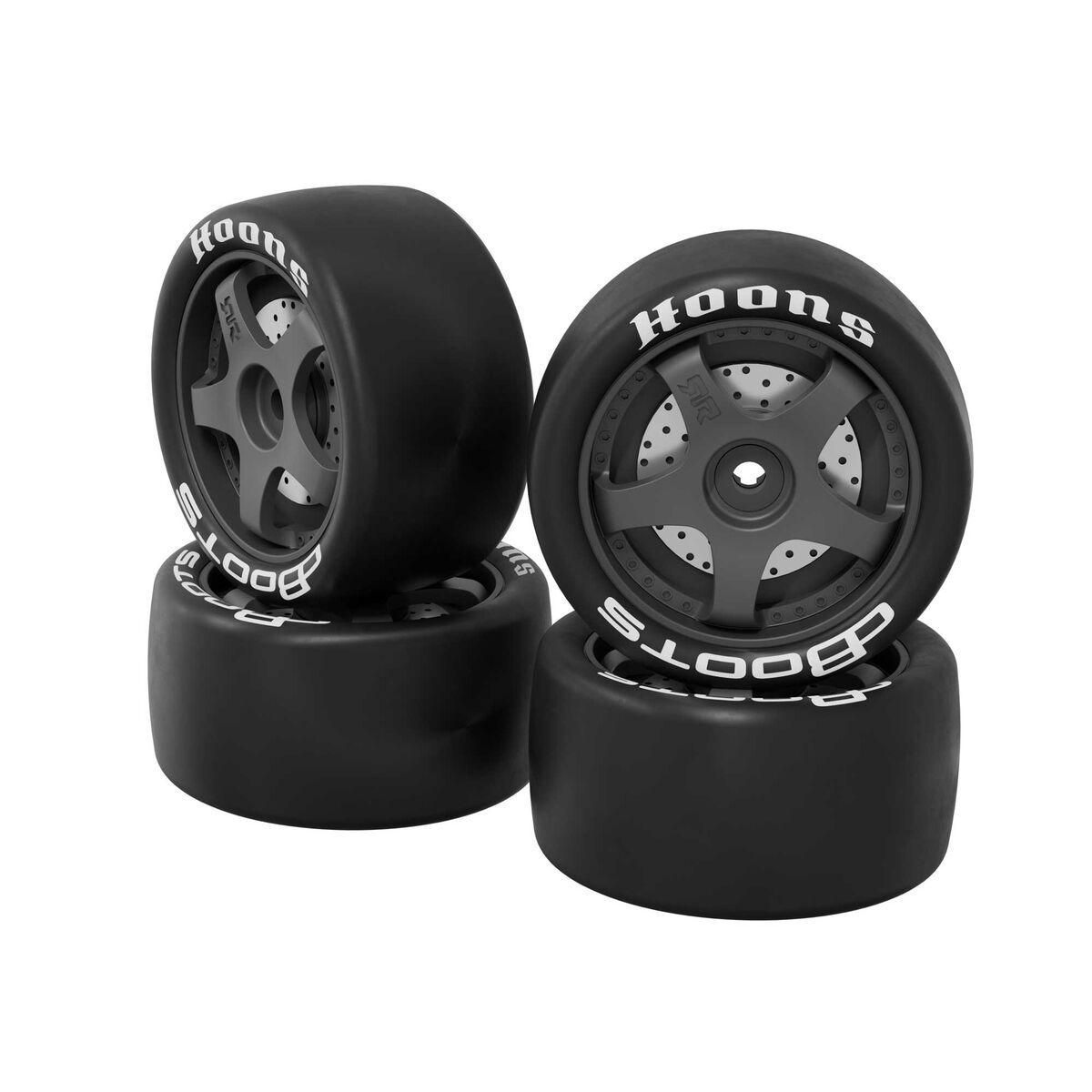 ARRMA dBoots Hoons 28/055 1.65 (White) 5-Spoke 12mm Hex (4pcs) — ARA-3597