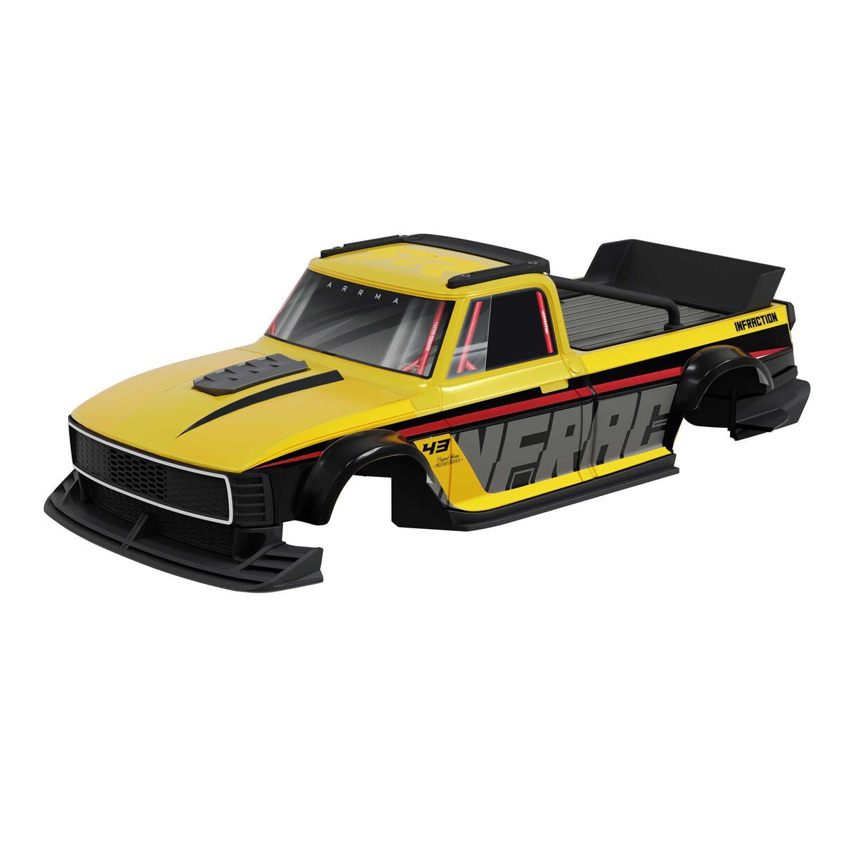 ARRMA INFRACTION GROM Body, Yellow/Black — ARA-3602