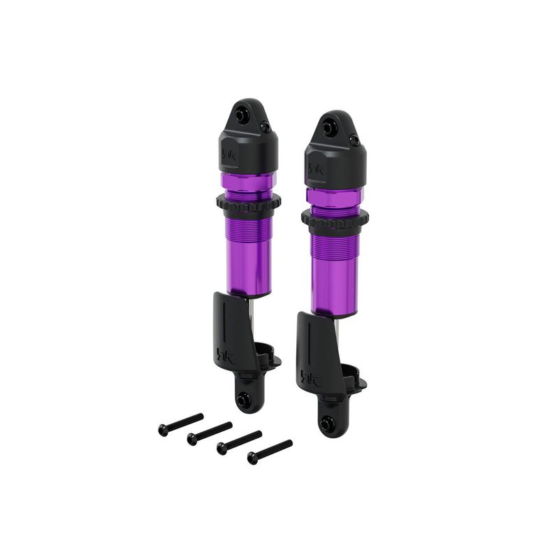 ARRMA Shock Set (Front), Alloy, 15mm Bore, 143.5mm Length, 4x1.9mm Piston, 1300cSt Oil, Purple — ARA-4617