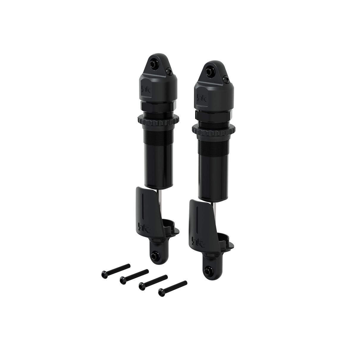 ARRMA Shock Set (Rear), Alloy, 15mm Bore, 153.5mm Length, 4x1.9mm Piston, 1300cSt Oil, Black — ARA-4625