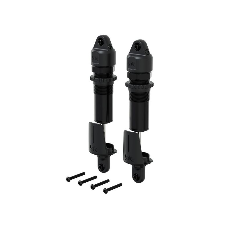 ARRMA Shock Set (Rear), Alloy, 15mm Bore, 153.5mm Length, 4x1.9mm Piston, 1300cSt Oil, Black — ARA-4625