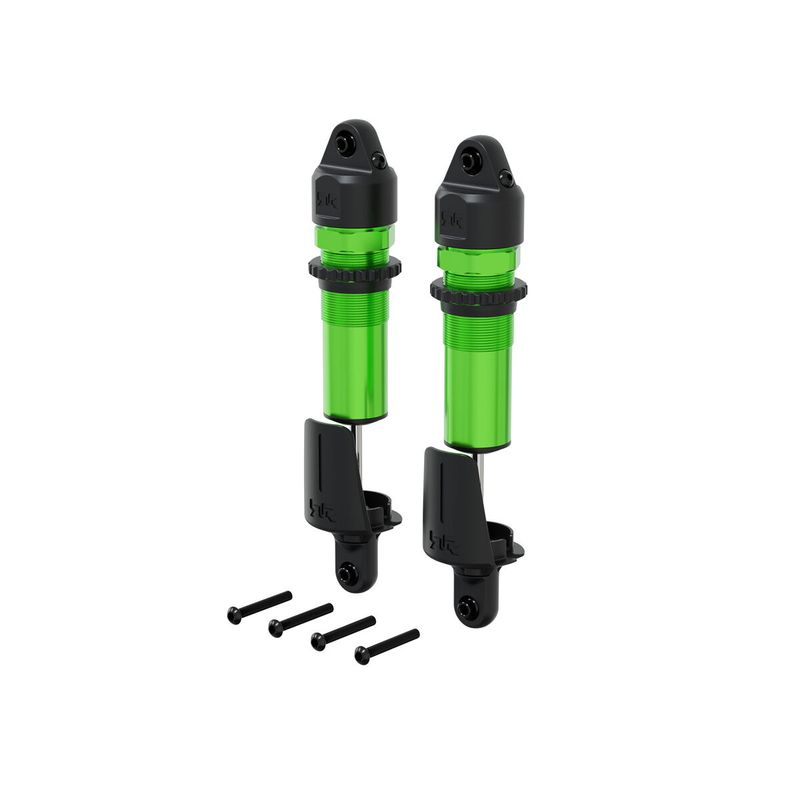 ARRMA Shock Set (Rear), Alloy, 15mm Bore, 153.5mm Length, 4x1.9mm Piston, 1300cSt Oil, Green — ARA-4626