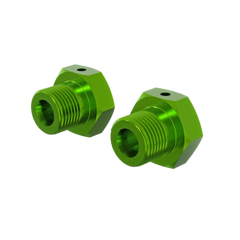 ARRMA Wheel Hex 17mm, Anodized Aluminum (2pcs), Green — ARA-4638