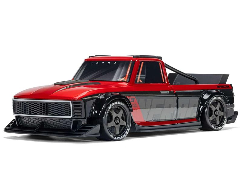 ARRMA 1/12 INFRACTION GROM 3S 4X4 Ready-To-Run Brushless All-Road Street Bash (Battery &amp; Charger Included), Red/Black — ARA2315ST1