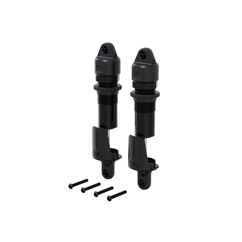 ARRMA Shock Set (Front), Alloy, 15mm Bore, 143.5mm Length, 4x1.9mm Piston, 1300cSt Oil, Black — ARA-4615