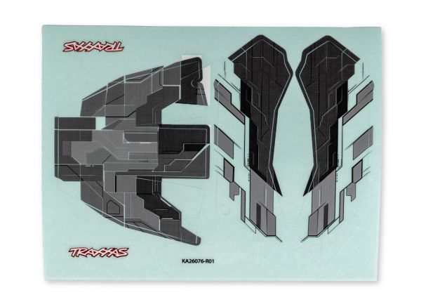 Traxxas TXC-4M Gray Body Decals — 12017-GRAY