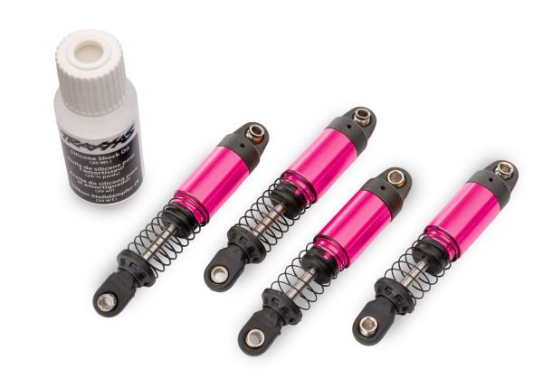 Traxxas Pink Aluminum GTM Pro Shocks with Springs (4) — 12060-PINK