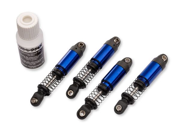 Traxxas Blue Aluminum GTM Pro Shocks with Springs (4) — 12060-BLUE