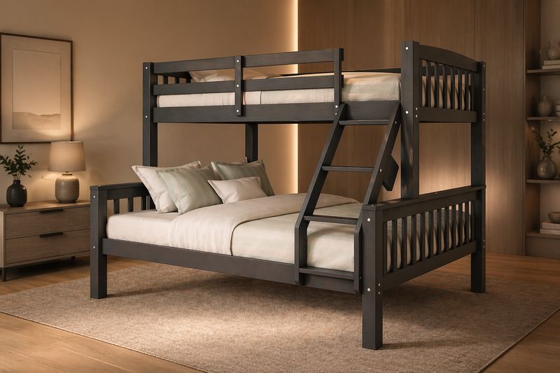 Triple Wooden Bunk Bed