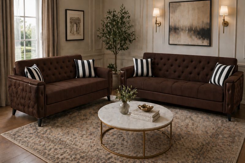 Turkish Rose 2 + 3 Seater Sofa Bed