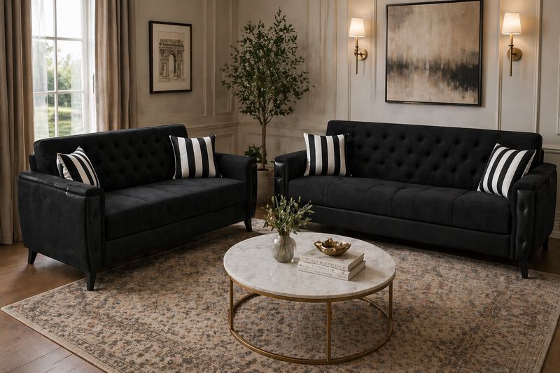 Turkish Rose 2 + 3 Seater Sofa Bed