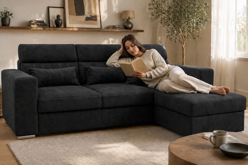 Lucas Corner Sofa Bed With Storage