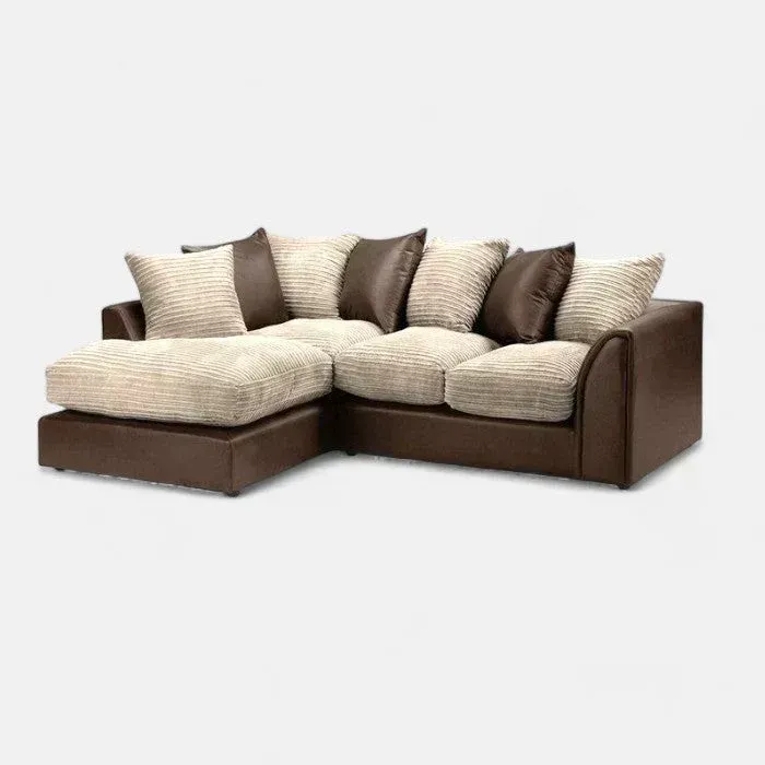 Dylan Jumbo Cord L Shape 4 seater Left Corner Sofa