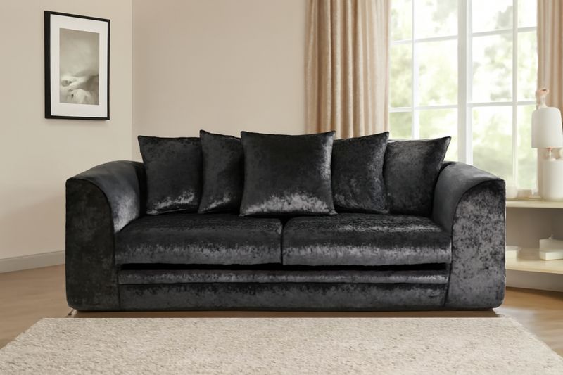 Dylan Crush Velvet 3 Seater Sofa