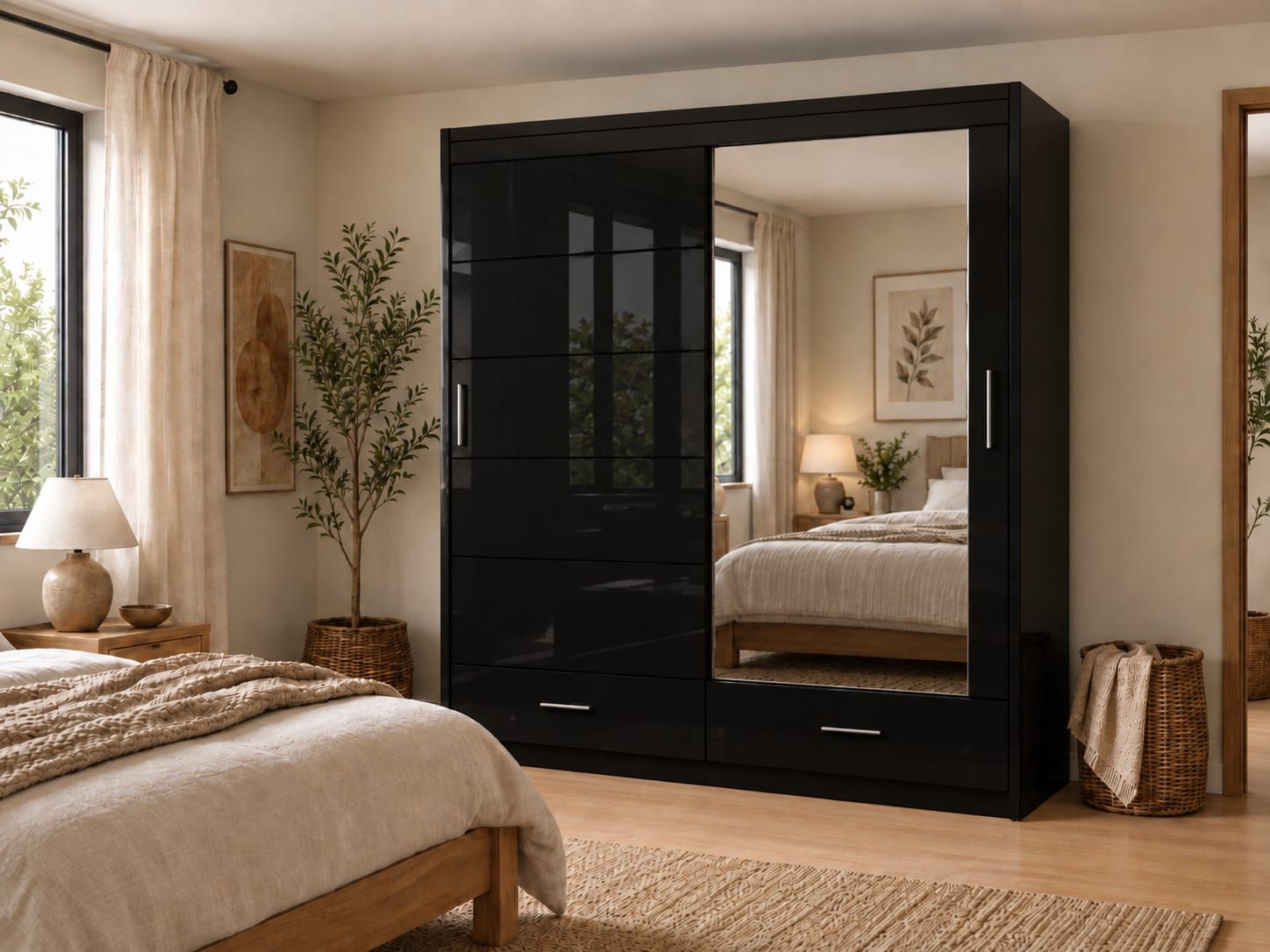 Florence High Gloss Wardrobe
